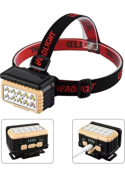 Kafa Lambası Cob 10W Solar-Şarzlı Çakarlı fiyatları