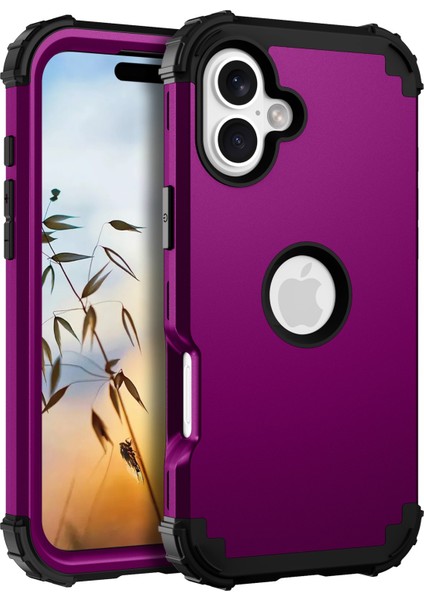 iPhone 16 Için Yumuşak Silikon Sert Pc Tampon Telefon Kılıfı - Mor (Yurt Dışından) indirimleri