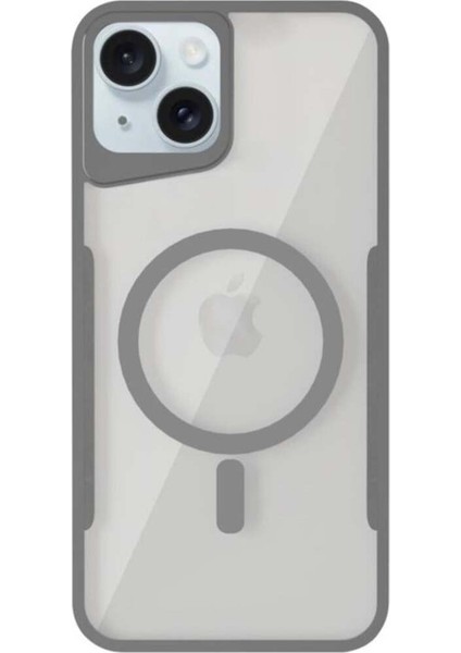Apple iPhone 15 Uyumlu Magsafe Özellikli Kamera Korumalı Renkli Şeffaf Ince Horizon Silikon Kılıf