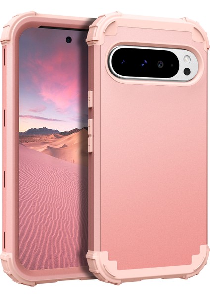 Google Pixel 9 Pro Xl Için Yumuşak Silikon Sert Pc Tampon Telefon Kılıfı - Rose Gold (Yurt Dışından) fırsatları