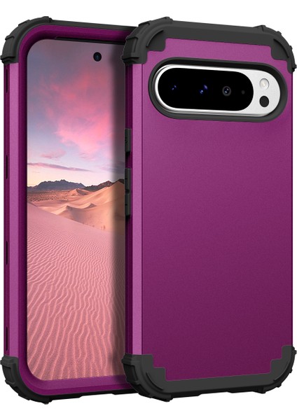 Google Pixel 9 Pro Xl Için Yumuşak Silikon Sert Pc Tampon Telefon Kılıfı - Mor (Yurt Dışından) fırsatları