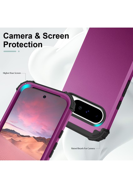 Google Pixel 9 Pro Xl Için Yumuşak Silikon Sert Pc Tampon Telefon Kılıfı - Mor (Yurt Dışından) indirimleri