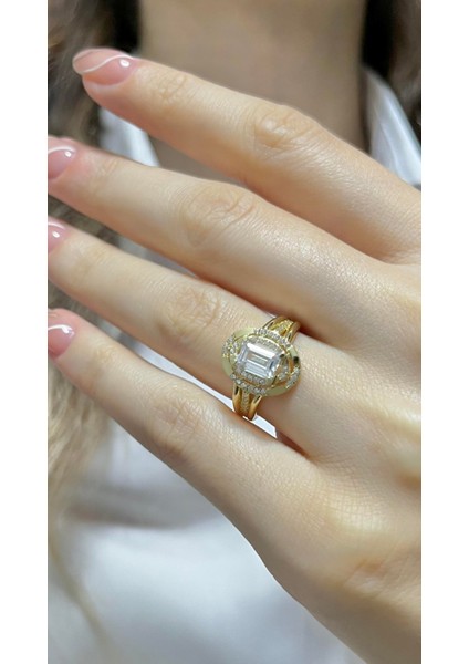 Altın Oval Baget Yüzük