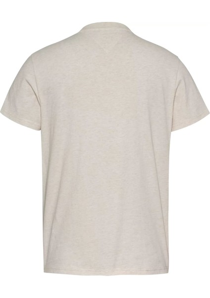 Erkek Tjm Slim Linear Chest T-Shirt - Ekru fiyatları