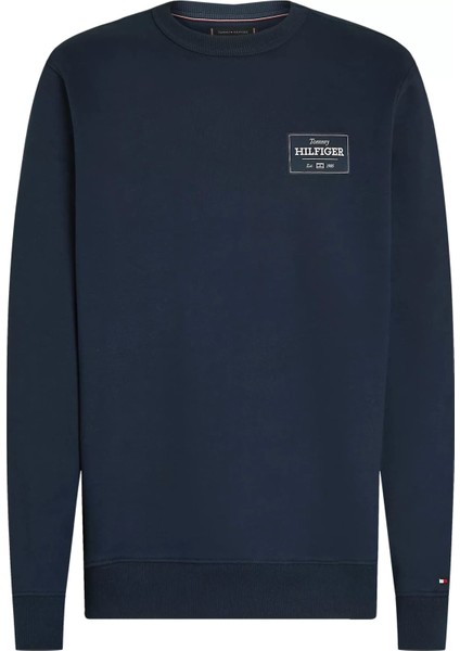 Erkek Monotype Label Sweatshirt - Lacivert