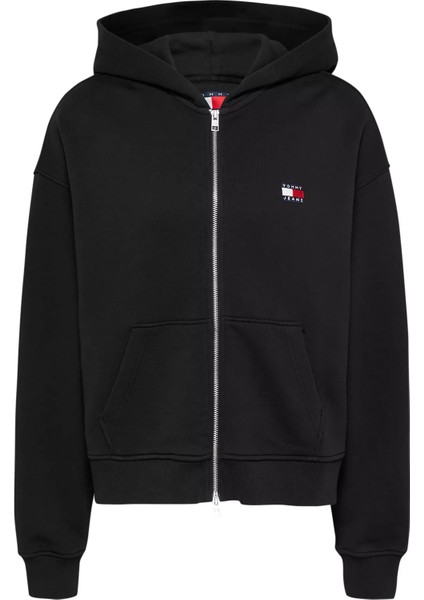 Kadın Tjw Boxy Badge Sweatshirt - Siyah