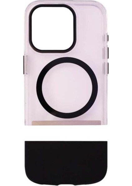 iPhone 15 Pro Uyumlu Magsafe Özellikli Renkli Kenarları Yumuşak Şeffaf Divine Silikon Kılıf modelleri