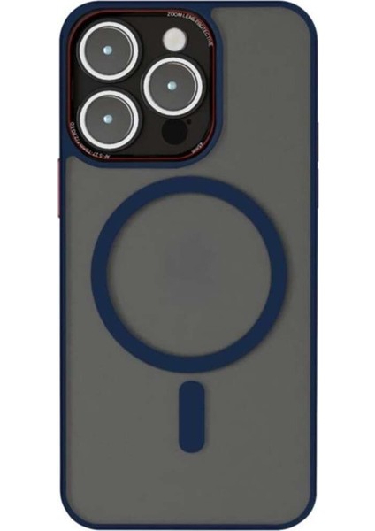 iPhone 15 Pro Uyumlu Kamera Lens Hoparlör Korumalı Magsafe Transparan Sonic Silikon Kılıf
