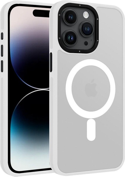 iPhone 15 Pro Max Uyumlu Çift Yan Katmanlı Darbe Emici Magsafe Transparan Deep Silikon Kılıf