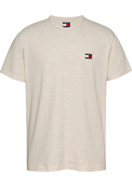 Erkek Tjm Reg Badge T-Shirt - Krem