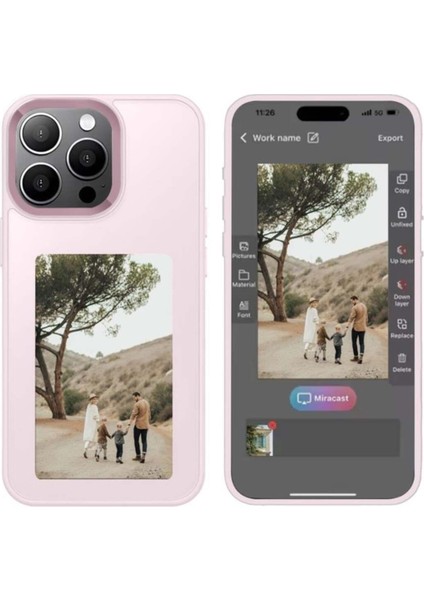 iPhone 15 Pro Max Uyumlu Nfc Fotoğraf Yansıtmalı Kişiselleştirilebilir Insta Silikon Kılıf modelleri