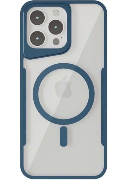 iPhone 15 Pro Max Uyumlu Magsafe Kamera Korumalı Renkli Şeffaf Ince Horizon Silikon Kılıf