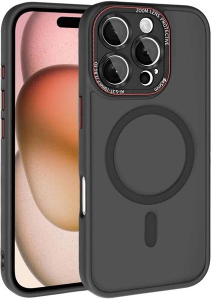 iPhone 16 Pro Uyumlu Kamera Lens Hoparlör Korumalı Magsafe Transparan Sonic Silikon Kılıf