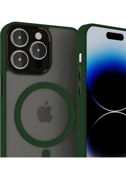 iPhone 14 Pro Uyumlu Kamera Lens Hoparlör Korumalı Magsafe Transparan Sonic Silikon Kılıf