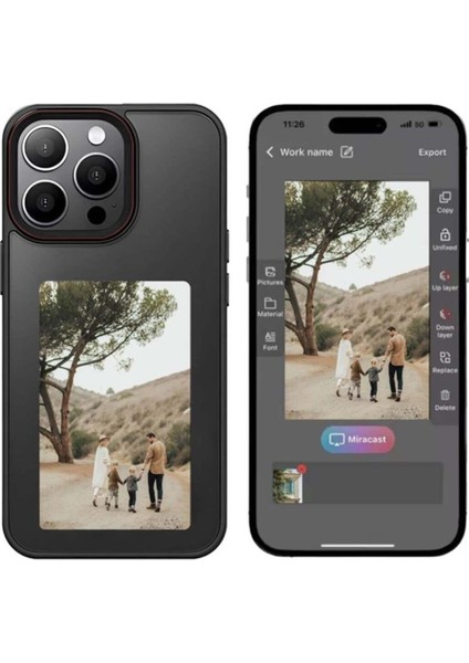 iPhone 13 Pro Max Uyumlu Nfc Fotoğraf Yansıtmalı Kişiselleştirilebilir Insta Silikon Kılıf