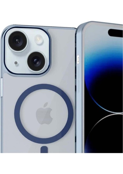 iPhone 15 Uyumlu Magsafe Özellikli Transparan Mat Kamera Ekran Korumalı Toledo Silikon Kılıf modelleri
