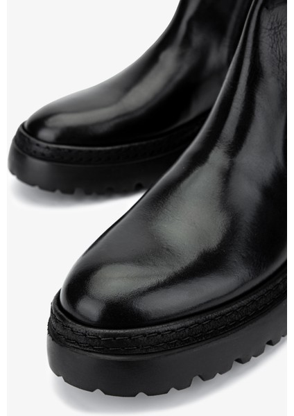 Erkek Deri Siyah Antik Casual Bot 863 10266 Erk Bot SK24-25 Sıyah Antık modelleri