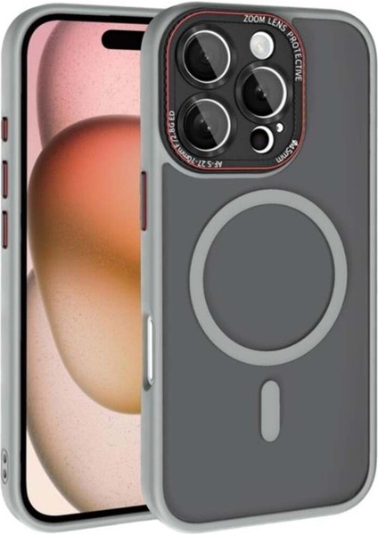 iPhone 16 Pro Uyumlu Kamera Lens Hoparlör Korumalı Magsafe Transparan Sonic Silikon Kılıf