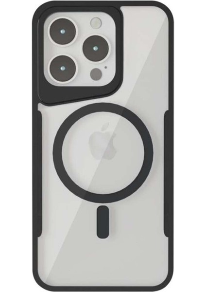 iPhone 15 Pro Uyumlu Magsafe Kamera Korumalı Renkli Şeffaf Ince Horizon Silikon Kılıf