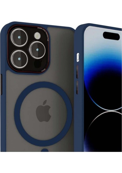 iPhone 14 Pro Max Uyumlu Kamera Lens Korumalı Magsafe Transparan Sonic Silikon Kılıf