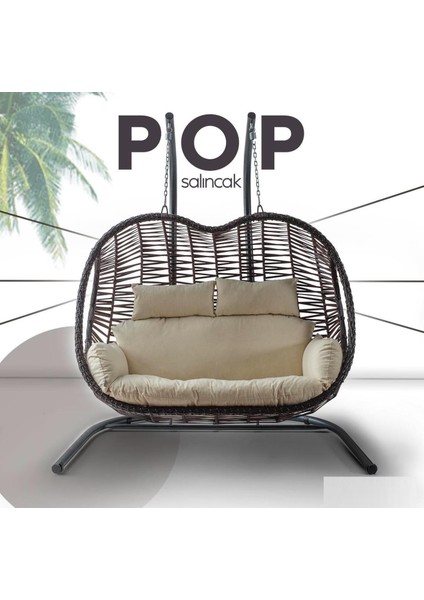 Pop Bahçe ve Balkon Salıncağı Çift Kişilik