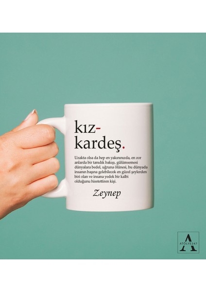 Kişiye Özel Kız Kardeş Tasarımlı Kupa Bardak