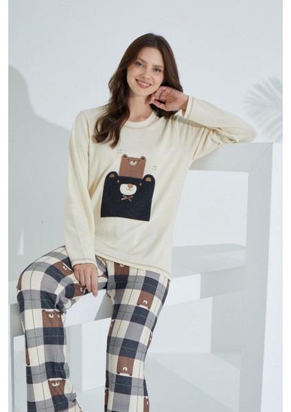 %100 Pamuk Uzun Kol Kadın Pijama Takımı 98411 modelleri