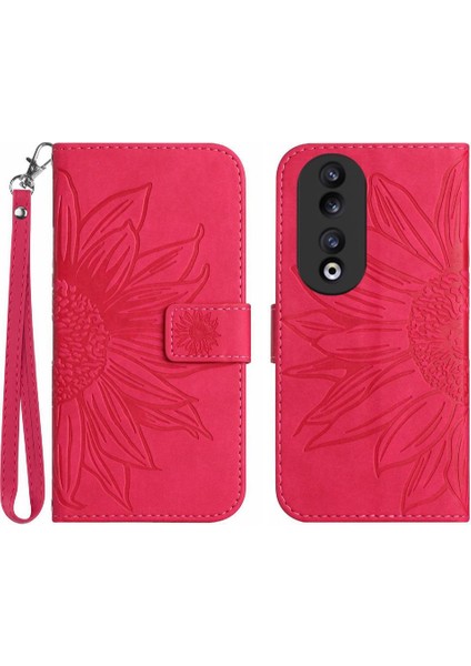 Kart Yuvaları Tutucu Kısa Kayış Flip Cüzdan Telefon Pu ile Onur 90 Için Kılıf (Yurt Dışından)