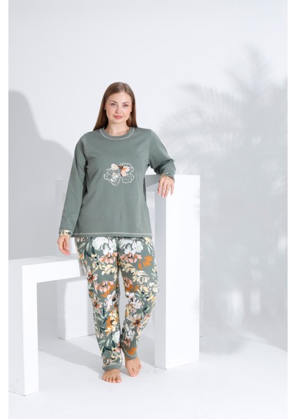 Pamuk Uzun Kol Kadın Pijama Takımı 98234