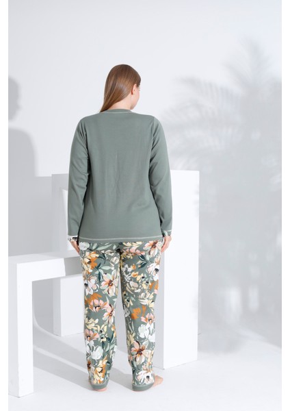 Pamuk Uzun Kol Kadın Pijama Takımı 98234