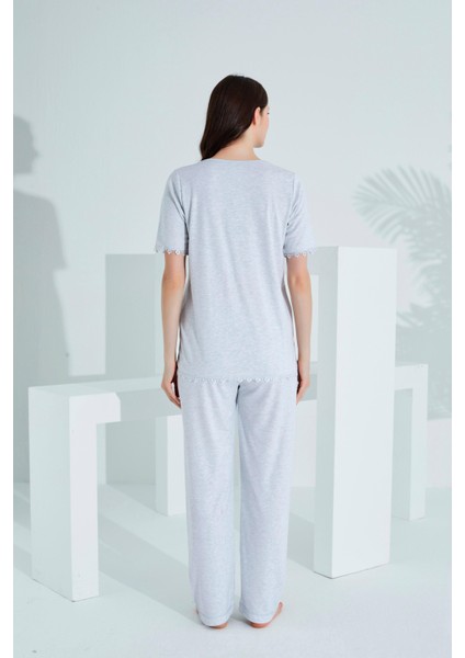 Bambu Dantel Detaylı Hamile Lohusa Pijama Takım 30241-30245