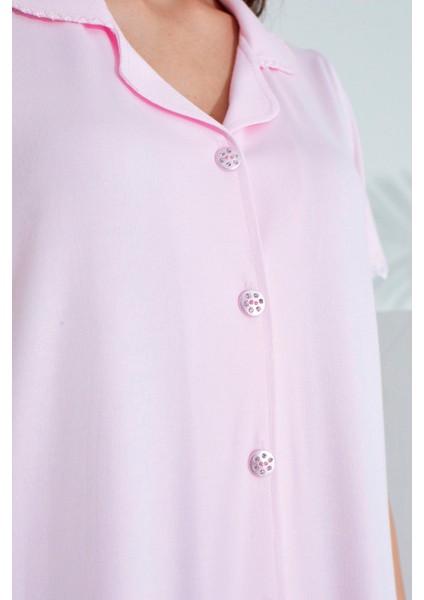Bambu Boydan Düğmeli Hamile Lohusa Pijama Takım 30201-30205