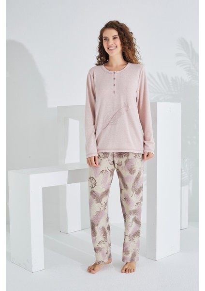 Pamuk Uzun Kol Kadın Pijama Takımı 98409