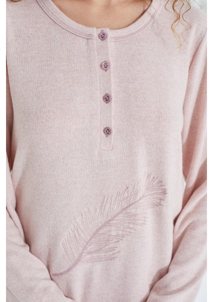 Pamuk Uzun Kol Kadın Pijama Takımı 98409