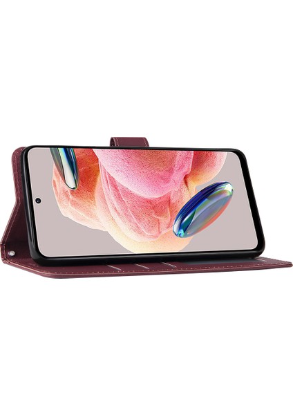 Xiaomi Redmi Note 12 4g Tam Koruma Pu Deri Çevirme Tasarım Telefon Kapağı (Yurt Dışından) modelleri