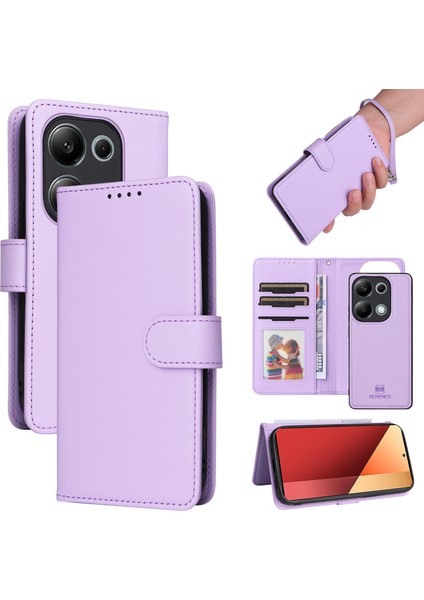 Xiaomi Redmi Note 13 Pro 4g / Poco M6 Pro 4g Manyetik Çıkarılabilir Deri Telefon Kapağı (Yurt Dışından)