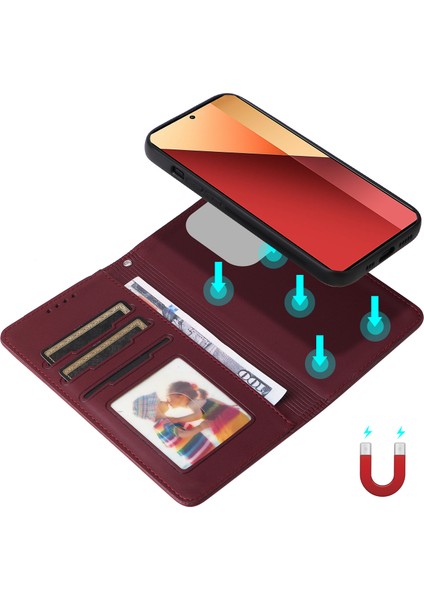 Xiaomi Redmi Note 13 Pro 4g / Poco M6 Pro 4g Manyetik Çıkarılabilir Deri Telefon Kapağı (Yurt Dışından) modelleri