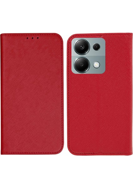 Xiaomi Redmi Note 13 Pro 4g / Poco M6 Pro 4g Çapraz Doku Cüzdan Deri Telefon Kapağı (Yurt Dışından)