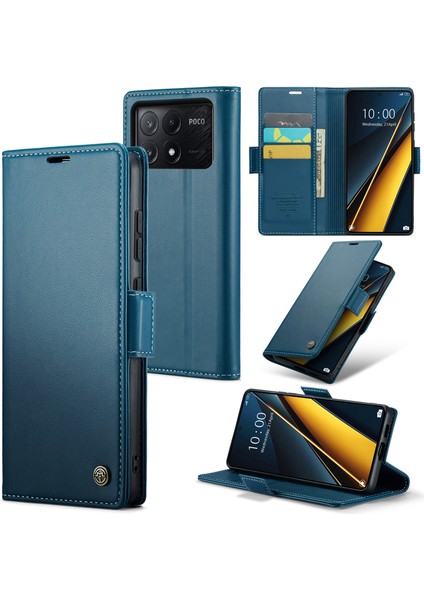 Xiaomi Poco X6 Pro 5g Rfıd Engelleme Telefon Deri Kapak (Yurt Dışından)