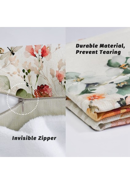 Bahar Yastık Kapakları 18X18 4 Set Çiftlik Evi Atmak Yastık Bahar Süslemeleri Çiçek Yastık Kılıfı Ev Dekor Için,наволочка (Yurt Dışından)