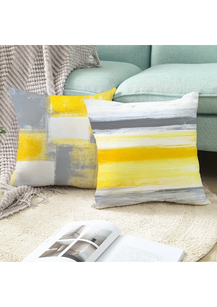 Homeware Kanepe Yastık Örtüsü Soyut Şeftali Derisi Yastık Örtüsü Suluboya Baskı Minder Örtüsü 16,наволочка (Yurt Dışından) fırsatları