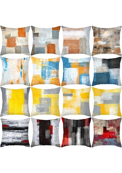Homeware Kanepe Yastık Örtüsü Soyut Şeftali Derisi Yastık Örtüsü Suluboya Baskı Minder Örtüsü 16,наволочка (Yurt Dışından) indirimleri