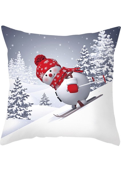 Ev Için Noel Minder Örtüsü Süslemeleri Noel Süsleri Noel Navidad Hediyeleri Mutlu Yıllar,наволочка (Yurt Dışından)