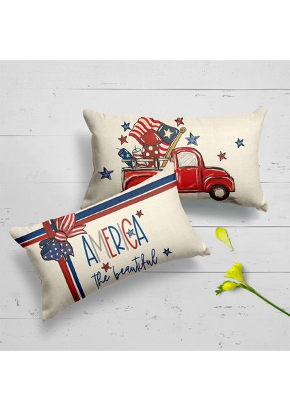4 Temmuz Yastık Kılıfı 12X20 4'lü Set, Çiftlik Evi Atma Yastıklar Amerika Bağımsızlık Günü Süslemeleri Ev Için,наволочка (Yurt Dışından) modelleri