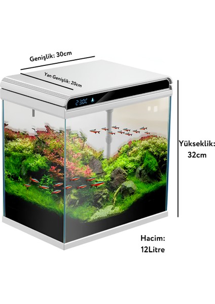 HE-300 Cam Akvaryum 12 Litre fırsatları