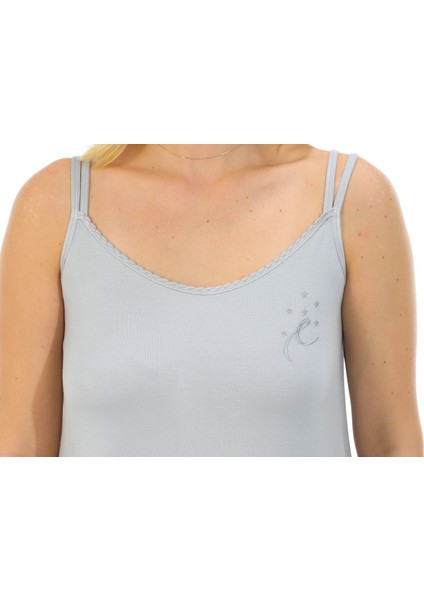 Kadın Bambu Düz Renk Seçenekli Ip Askılı Gecelik 72084-91 fiyatları