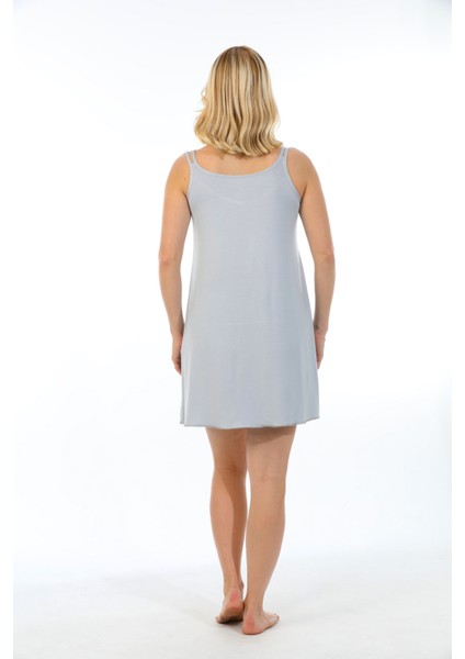 Kadın Bambu Düz Renk Seçenekli Ip Askılı Gecelik 72084-91 modelleri