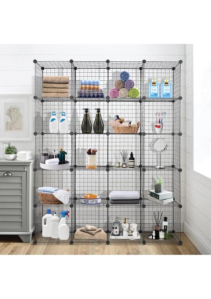 20'li Tel Küp Çok Amaçlı Organizer Raf Siyah 33CM fırsatları
