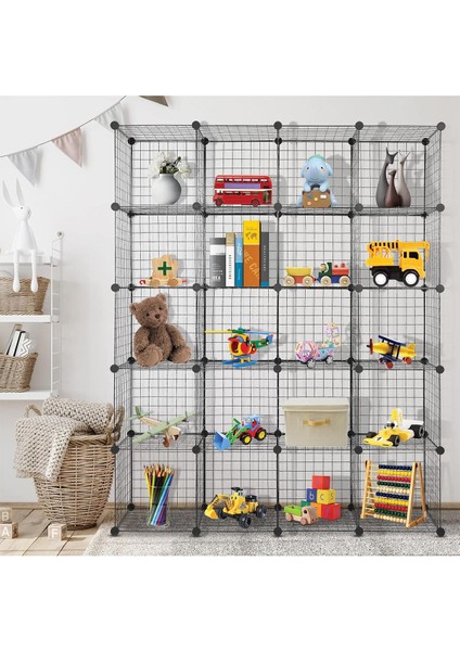 20'li Tel Küp Çok Amaçlı Organizer Raf Siyah 33CM indirimleri