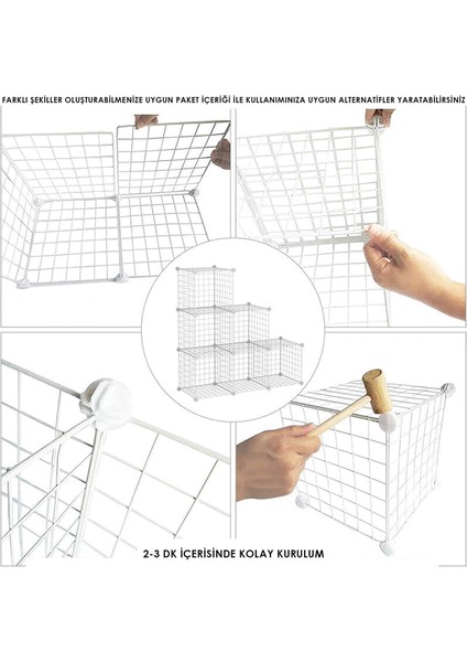25'li Tel Küp Çok Amaçlı Organizer Raf Beyaz 33CM fırsatları